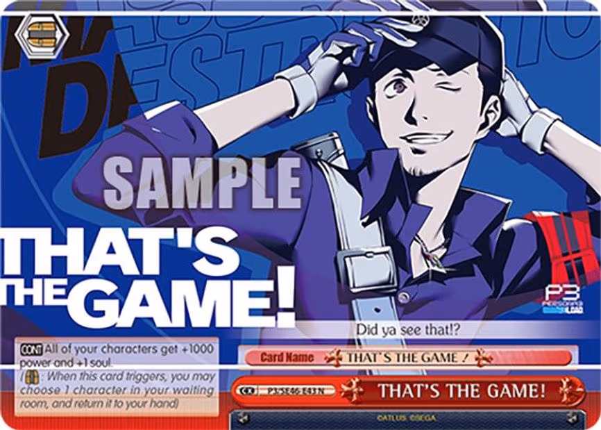 THAT'S THE GAME!