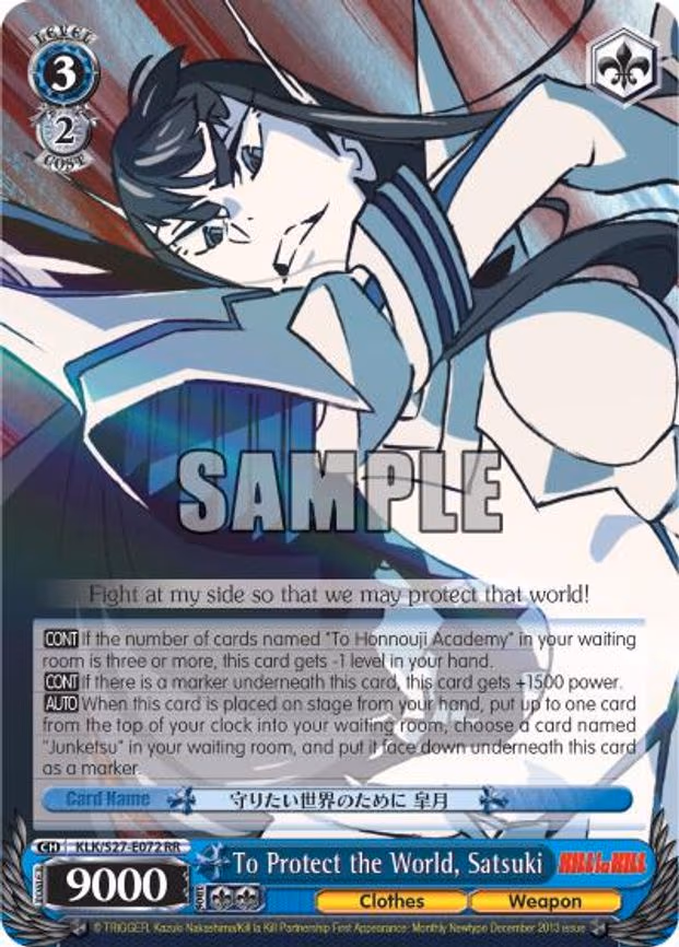 To Protect the World, Satsuki
