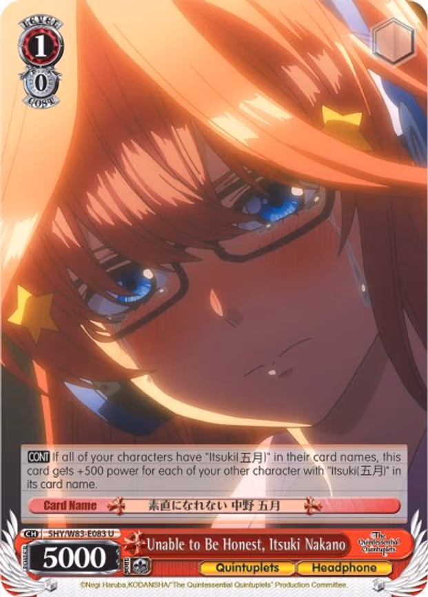 Unable to Be Honest, Itsuki Nakano