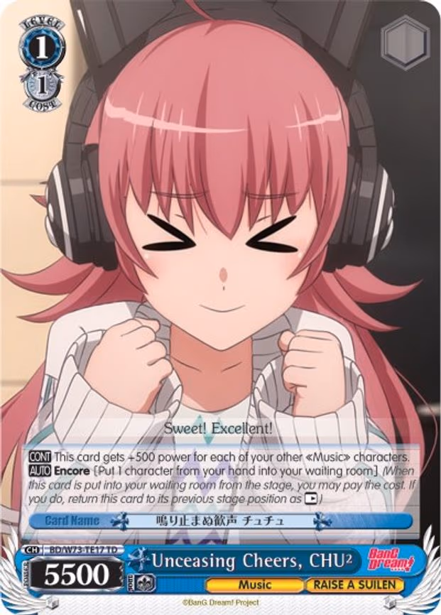 Unceasing Cheers, CHU