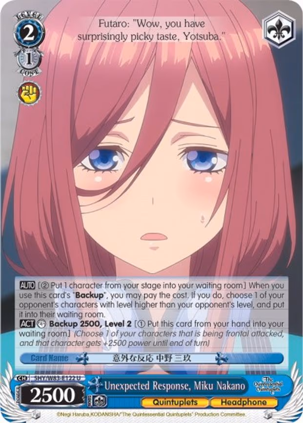 Unexpected Response, Miku Nakano