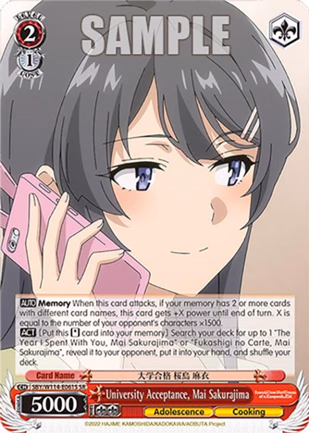 University Acceptance, Mai Sakurajima