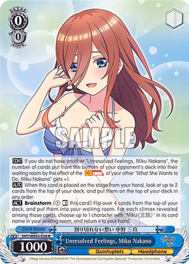 Unresolved Feelings, Miku Nakano