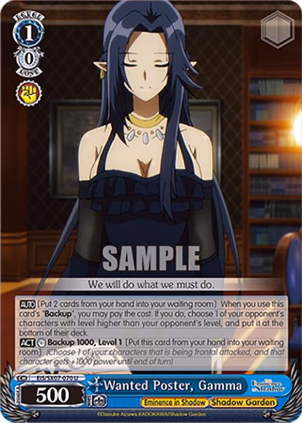 Wanted Poster, Gamma