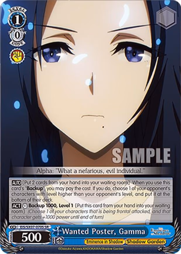 Wanted Poster, Gamma