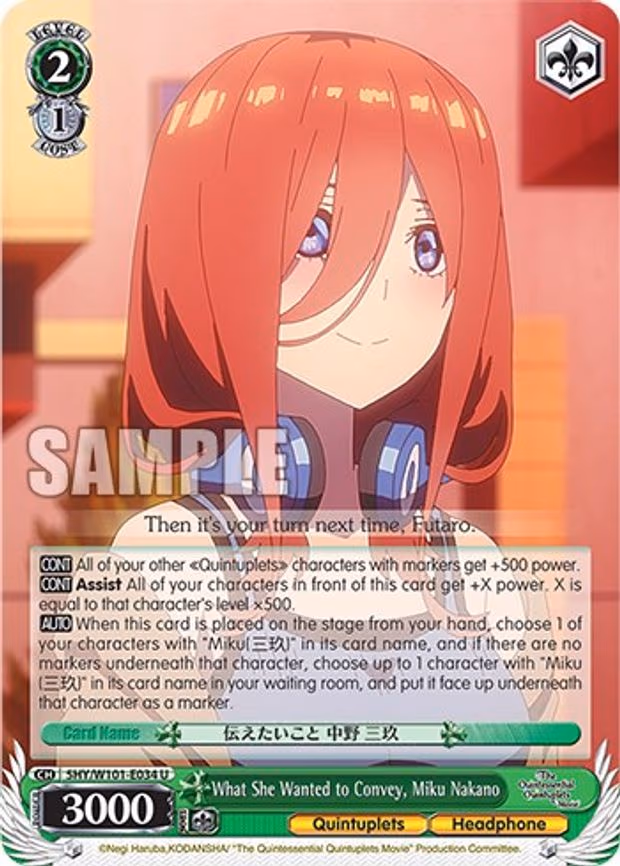 What She Wanted to Convey, Miku Nakano