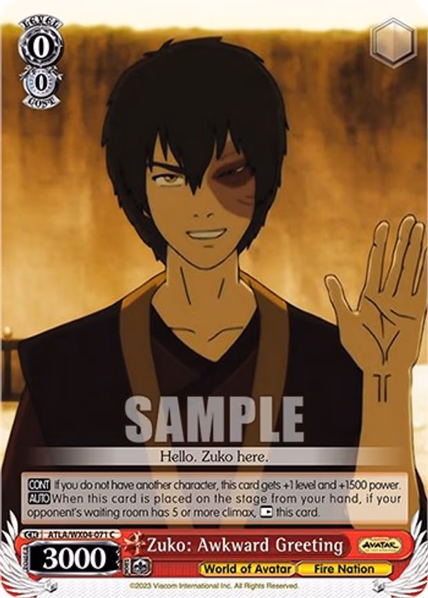 Zuko: Awkward Greeting - Common (ATLA/WX04-071 C)
