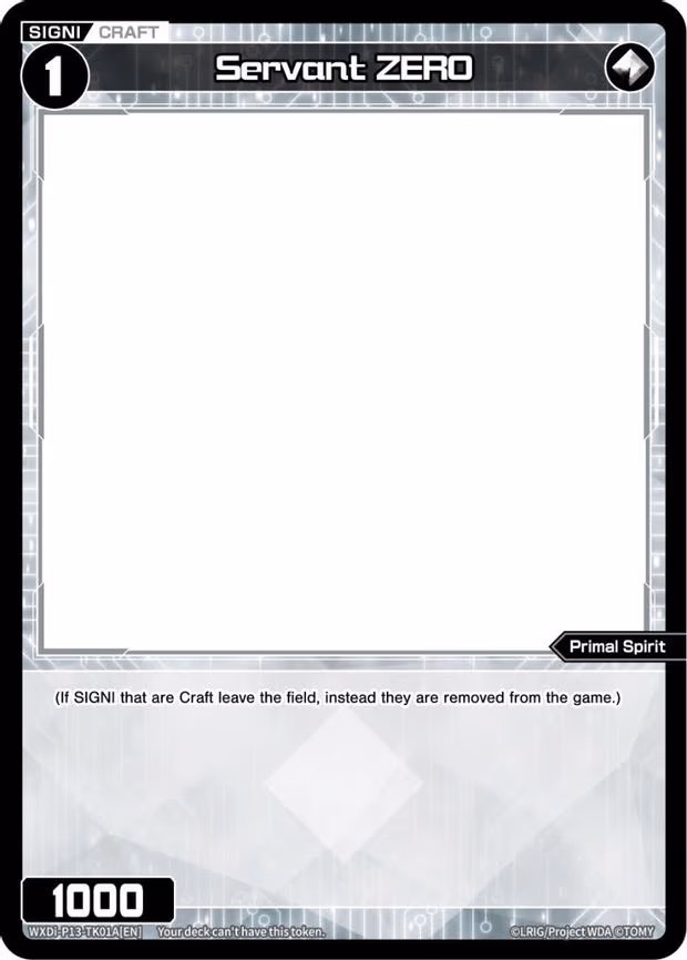 Servant ZERO (Non-Foil) // [Virus] - T (WXDi-P13-TK01A[EN] // WXDi-P13-TK01B[EN])