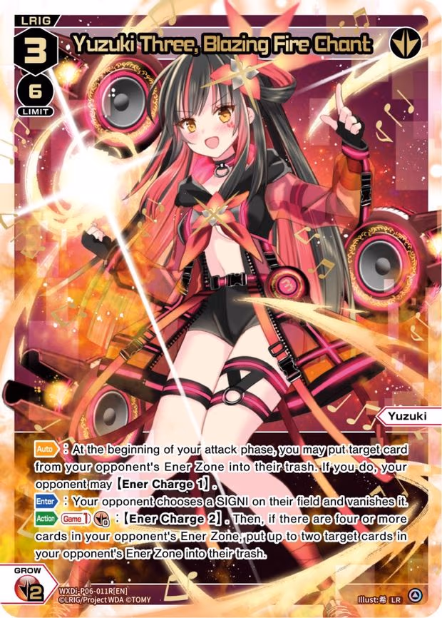 Yuzuki Three, Blazing Fire Chant - LR (WXDi-P06-011R[EN])