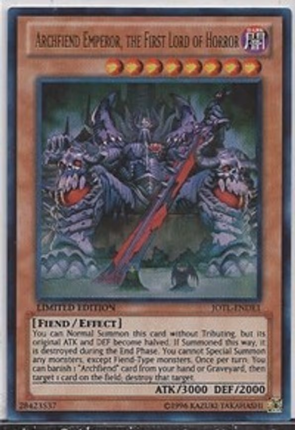 Archfiend Emperor, the First Lord of Horror