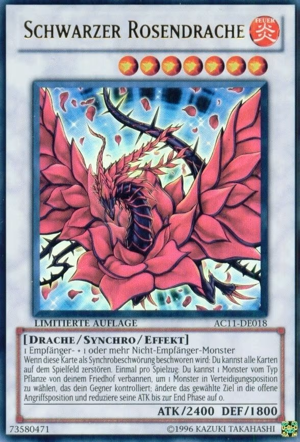 Black Rose Dragon (German) - "Schwarzer Rosendrache"