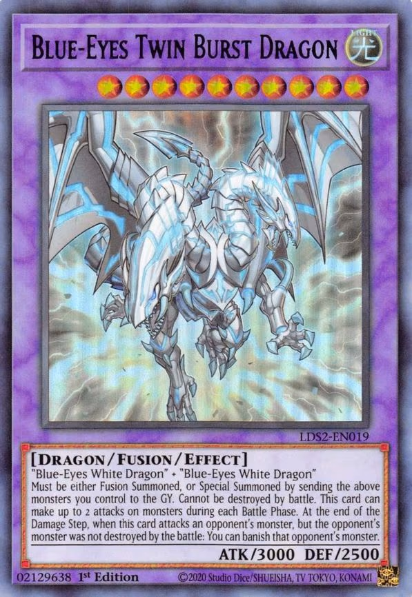 Blue-Eyes Twin Burst Dragon (Purple) - Ultra Rare (LDS2-EN019)