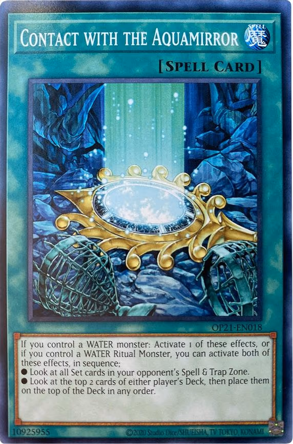 Contact with the Aquamirror