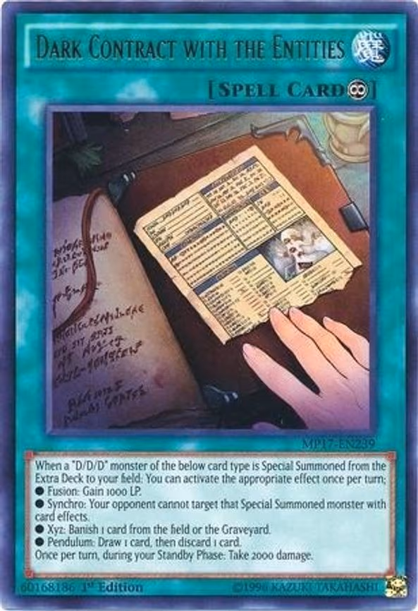 Dark Contract with the Entities