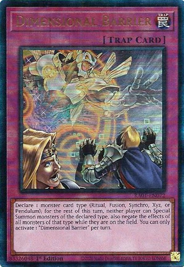 Dimensional Barrier