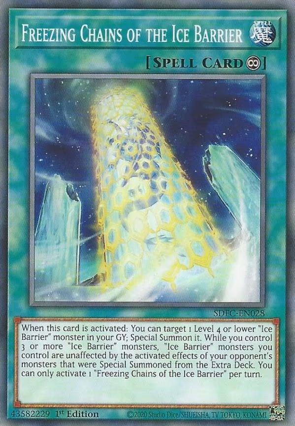 Freezing Chains of the Ice Barrier