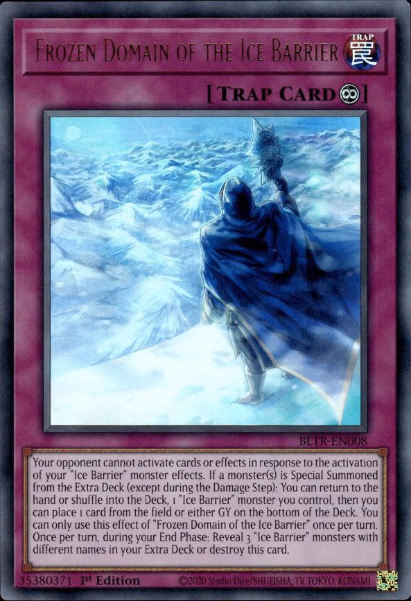 Frozen Domain of the Ice Barrier