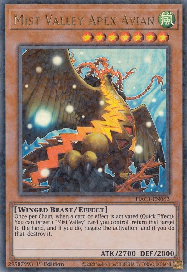 Mist Valley Apex Avian (Duel Terminal)