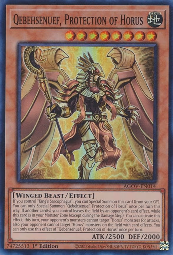 Qebehsenuef, Protection of Horus