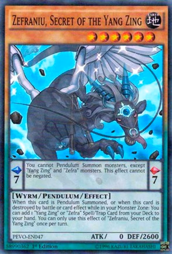 Zefraniu, Secret of the Yang Zing