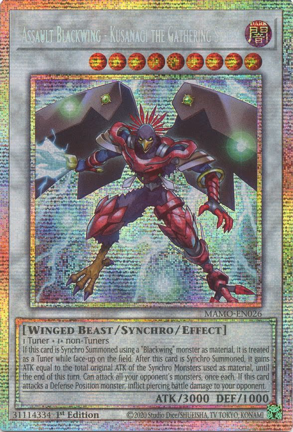Assault Blackwing - Kusanagi the Gathering Storm - Starlight Rare (MAMO-EN026)