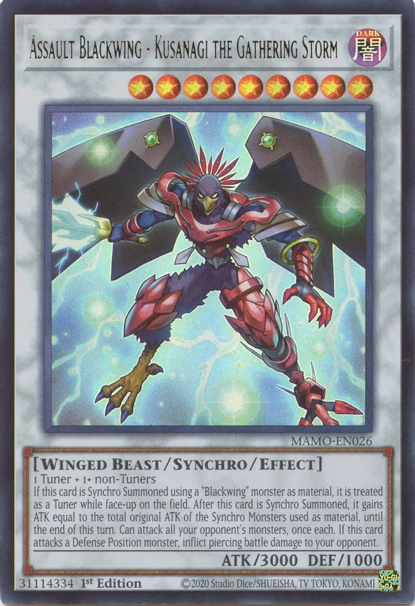 Assault Blackwing - Kusanagi the Gathering Storm - Ultra Rare (MAMO-EN026)