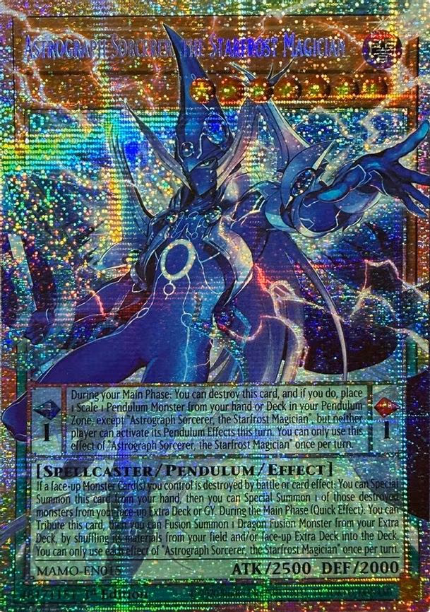 Astrograph Sorcerer, the Starfrost Magician - Starlight Rare (MAMO-EN015)