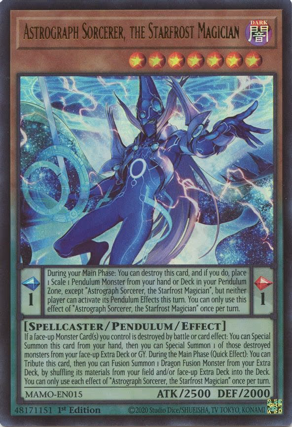 Astrograph Sorcerer, the Starfrost Magician - Ultra Rare (MAMO-EN015)