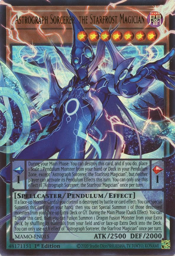 Astrograph Sorcerer, the Starfrost Magician - Ultra Rare (MAMO-EN015)