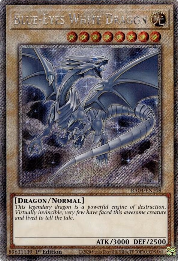 Blue-Eyes White Dragon - Platinum Secret Rare (RA04-EN108)