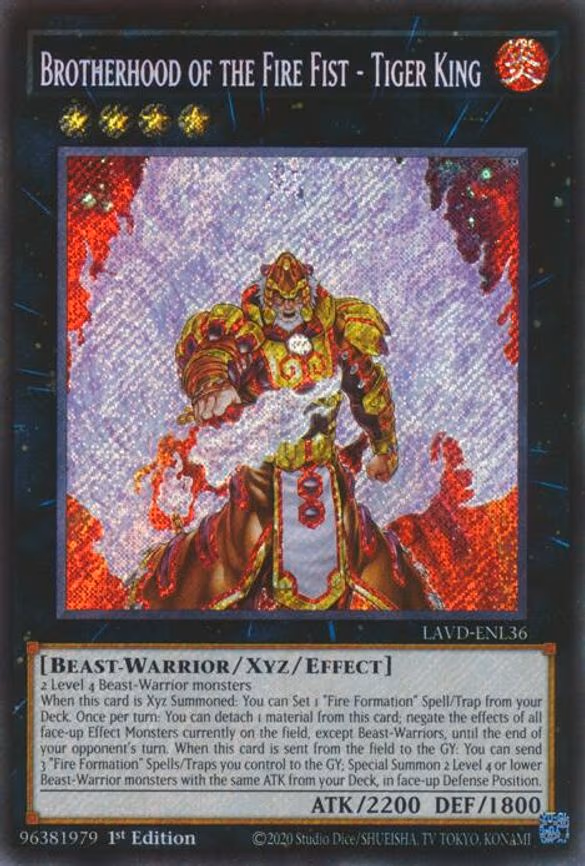 Brotherhood of the Fire Fist - Tiger King - Secret Rare (LAVD-ENL36)
