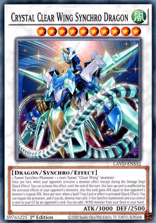Crystal Clear Wing Synchro Dragon - Common (LAVD-ENS32)