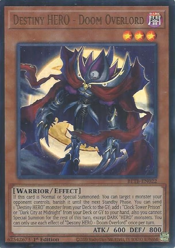 Destiny HERO - Doom Overlord - Ultra Rare (BETB-EN022)