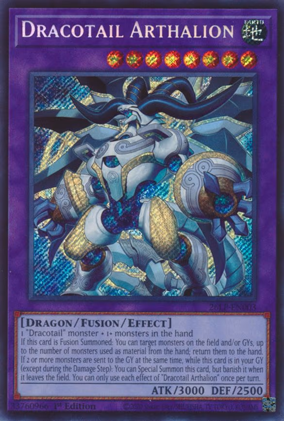 Dracotail Arthalion - Secret Rare (26LP-EN003)