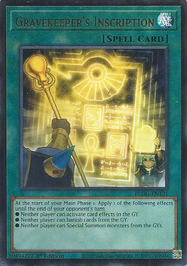 Gravekeeper's Inscription - Ultra Rare (BLGG-EN121)