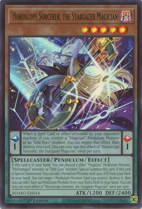 Horoscope Sorcerer, the Stargazer Magician - Ultra Rare (MAMO-EN014)