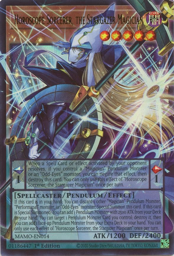Horoscope Sorcerer, the Stargazer Magician - Ultra Rare (MAMO-EN014)