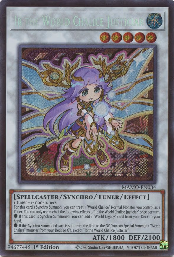 Ib the World Chalice Justiciar - Secret Rare (MAMO-EN034)