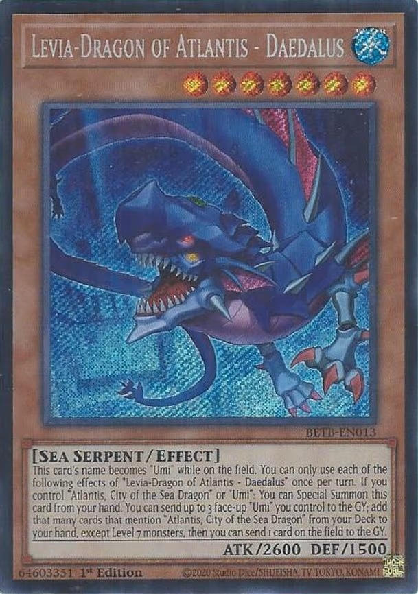 Levia-Dragon of Atlantis - Daedalus - Secret Rare (BETB-EN013)