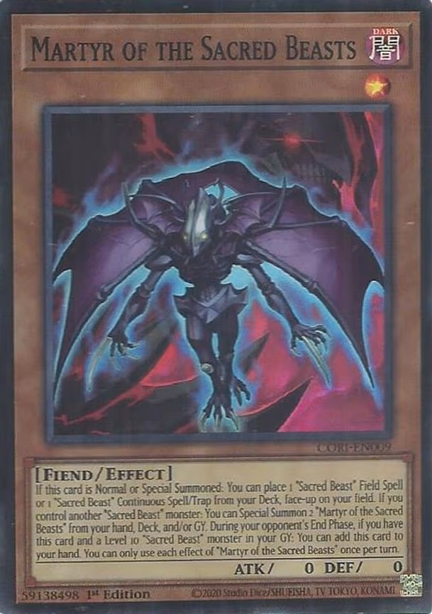 Martyr of the Sacred Beasts - Super Rare (CORI-EN009)