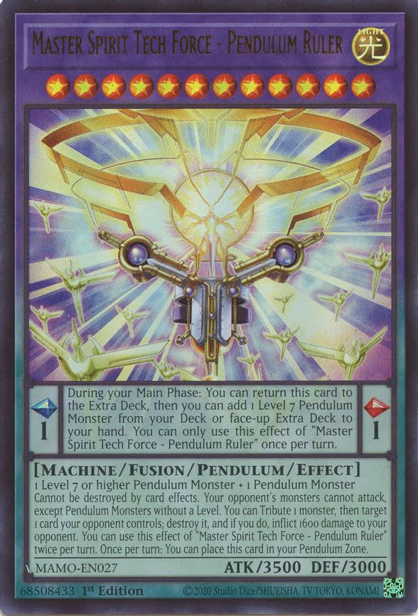 Master Spirit Tech Force - Pendulum Ruler - Ultra Rare (MAMO-EN027)