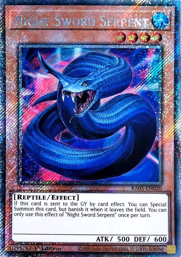 Night Sword Serpent - Platinum Secret Rare (RA05-EN020)