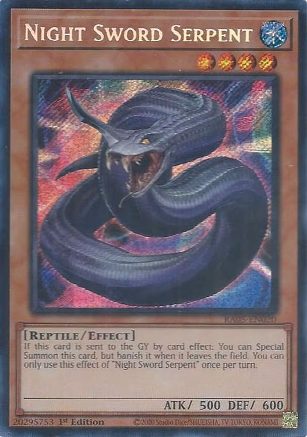 Night Sword Serpent - Secret Rare (RA05-EN020)