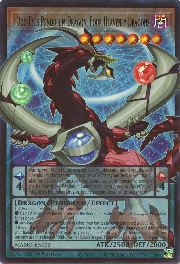 Odd-Eyes Pendulum Dragon, Four Heavenly Dragons - Ultra Rare (MAMO-EN013)