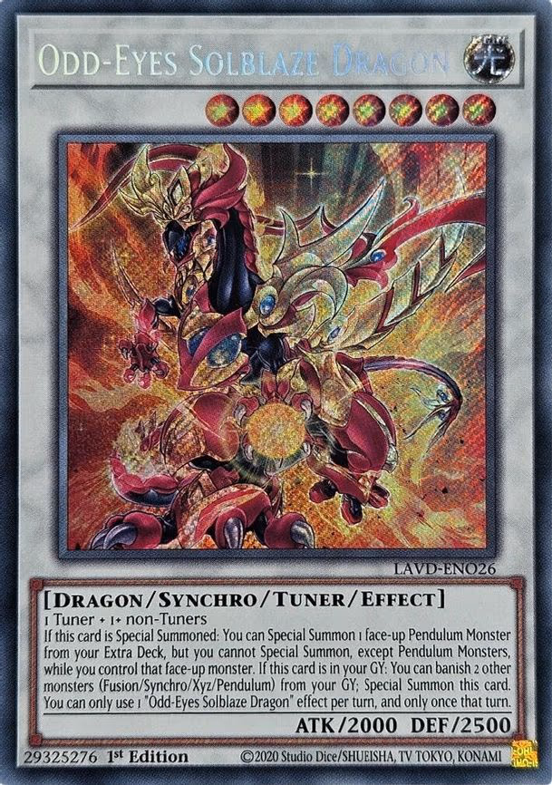 Odd-Eyes Solblaze Dragon - Secret Rare (LAVD-ENO26)