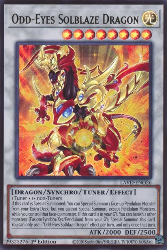 Odd-Eyes Solblaze Dragon - Ultra Rare (LAVD-ENO26)