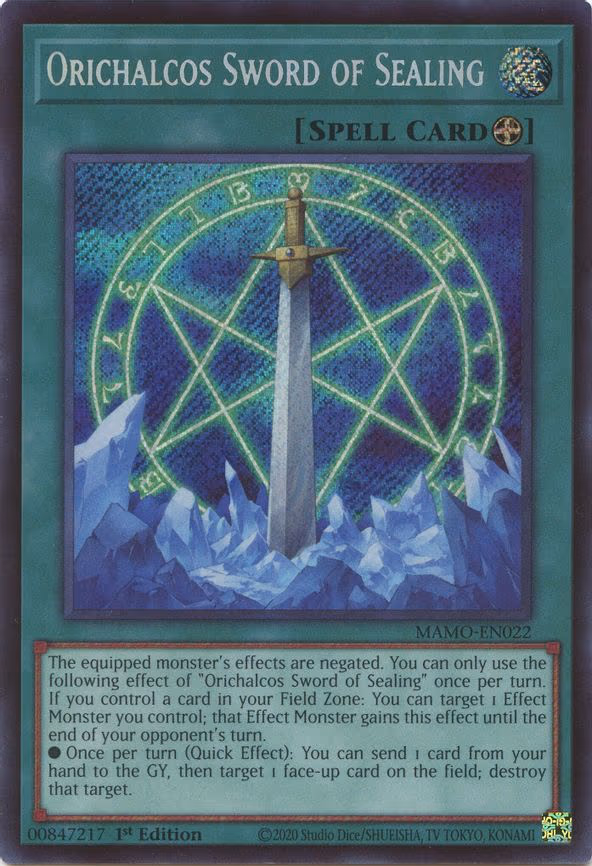 Orichalcos Sword of Sealing - Secret Rare (MAMO-EN022)