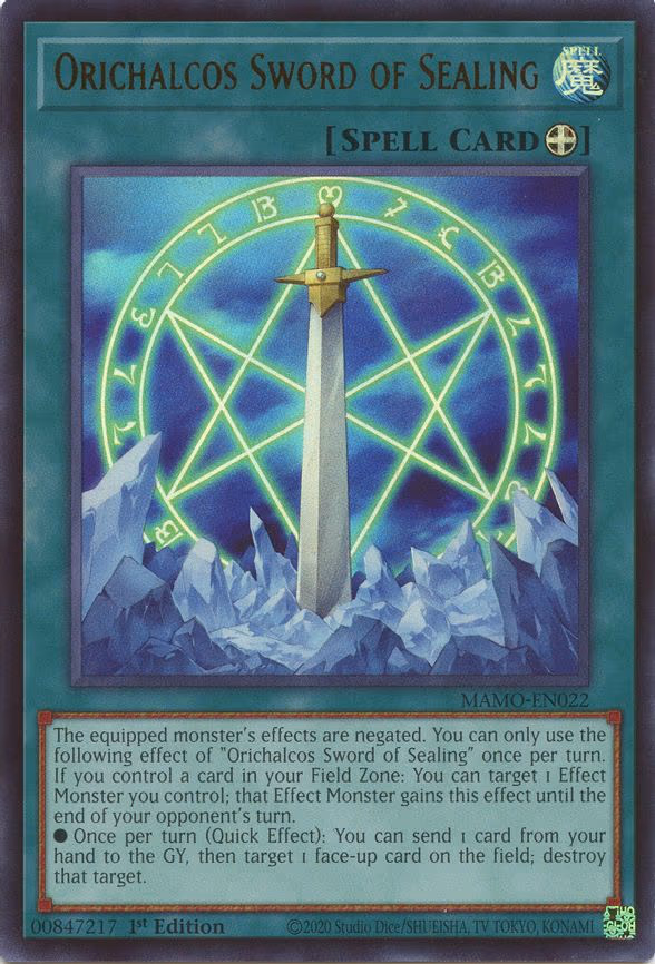 Orichalcos Sword of Sealing - Ultra Rare (MAMO-EN022)
