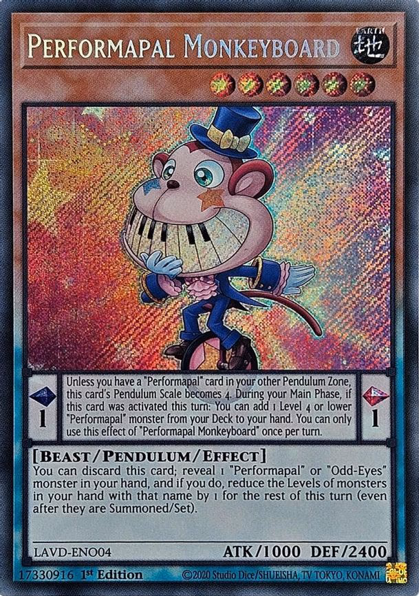 Performapal Monkeyboard - Secret Rare (LAVD-ENO04)