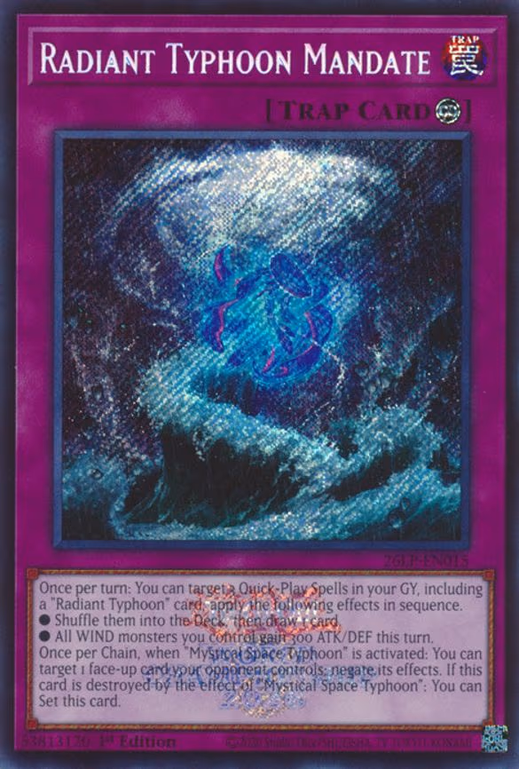 Radiant Typhoon Mandate - Secret Rare (26LP-EN015)